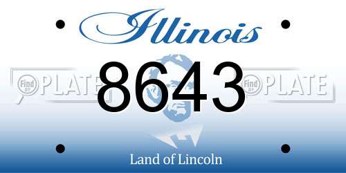 8643 Illinois License Plate