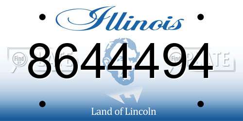 8644494 Illinois License Plate
