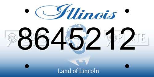 8645212 Illinois License Plate
