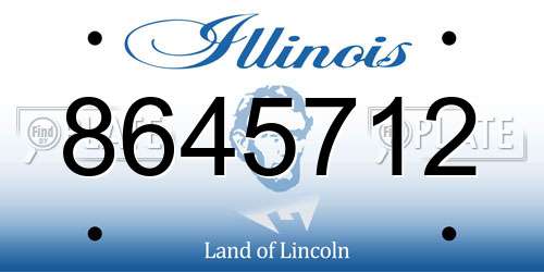 8645712 Illinois License Plate