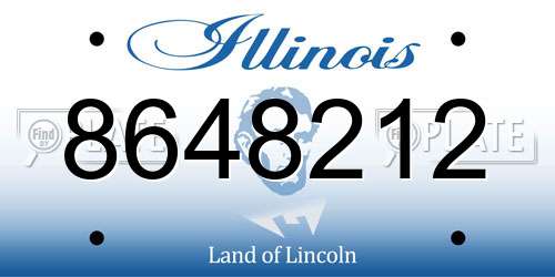8648212 Illinois License Plate
