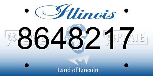 8648217 Illinois License Plate