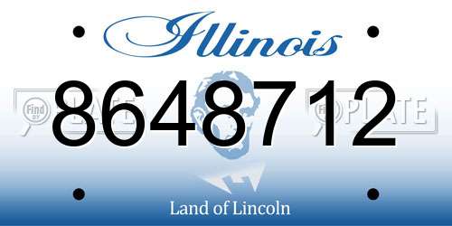 8648712 Illinois License Plate