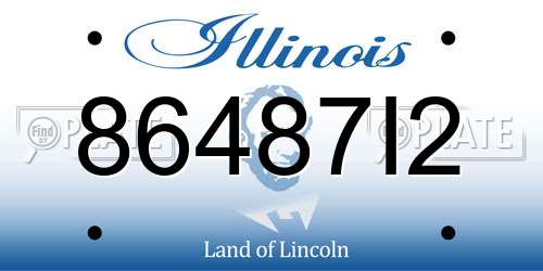 86487I2 Illinois License Plate