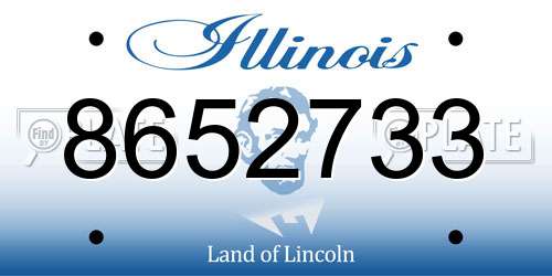 8652733 Illinois License Plate