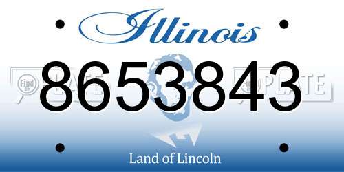 8653843 Illinois License Plate