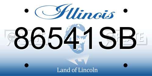 86541SB Illinois License Plate