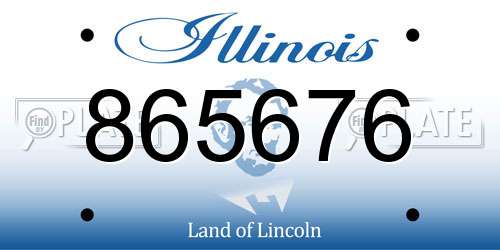 865676 Illinois License Plate
