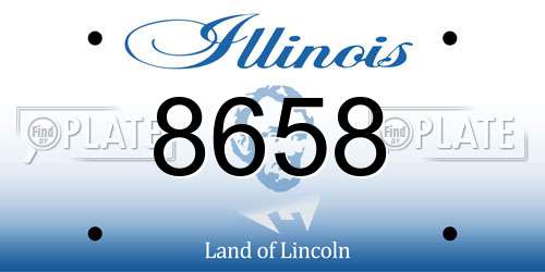 8658 Illinois License Plate