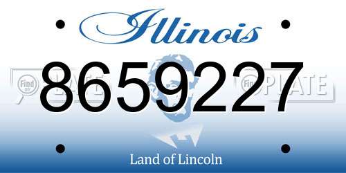 8659227 Illinois License Plate