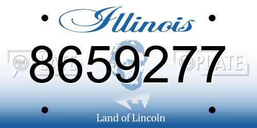 8659277 Illinois License Plate