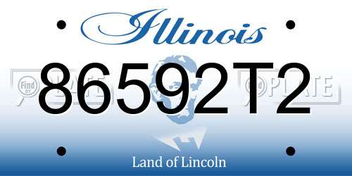 86592T2 Illinois License Plate