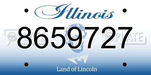 8659727 Illinois License Plate
