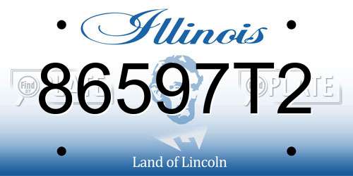 86597T2 Illinois License Plate