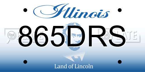 865DRS Illinois License Plate