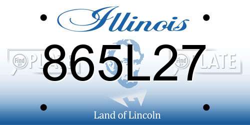 865L27 Illinois License Plate