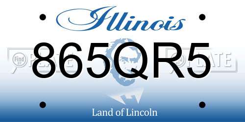 865QR5 Illinois License Plate
