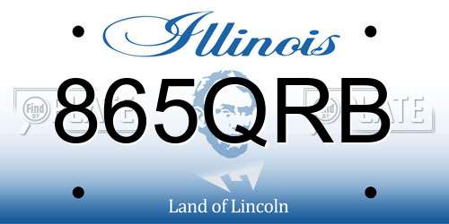 865QRB Illinois License Plate