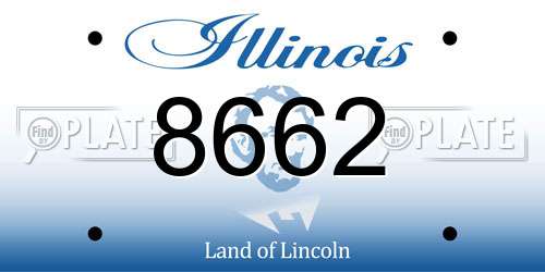 8662 Illinois License Plate