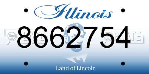 8662754 Illinois License Plate