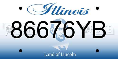86676YB Illinois License Plate