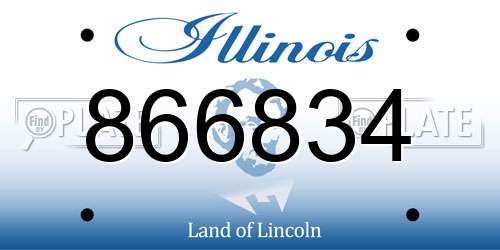 866834 Illinois License Plate