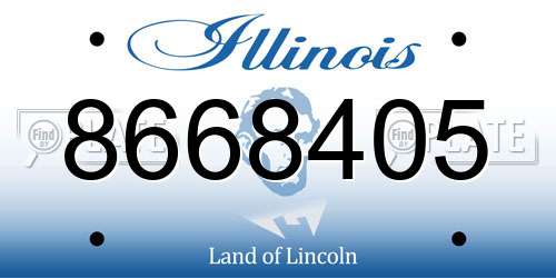 8668405 Illinois License Plate