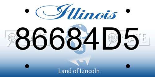 86684D5 Illinois License Plate
