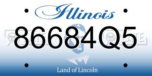 86684Q5 Illinois License Plate