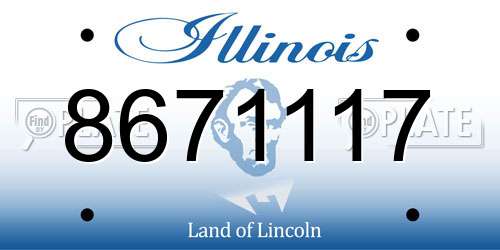 8671117 Illinois License Plate