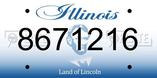 8671216 Illinois License Plate