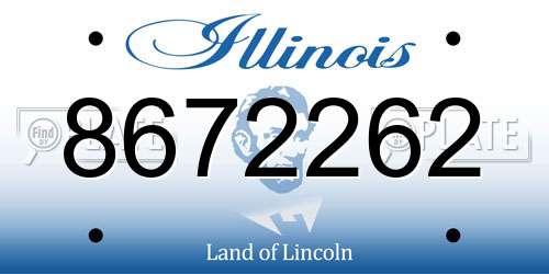 8672262 Illinois License Plate