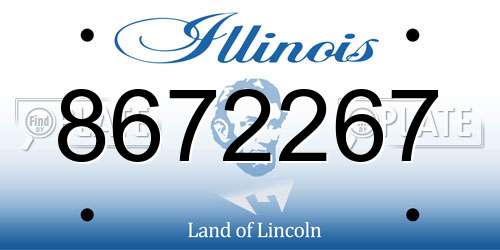 8672267 Illinois License Plate