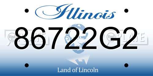 86722G2 Illinois License Plate