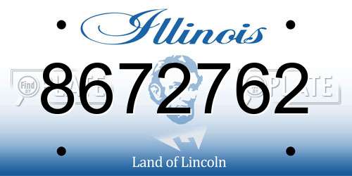 8672762 Illinois License Plate