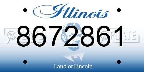 8672861 Illinois License Plate