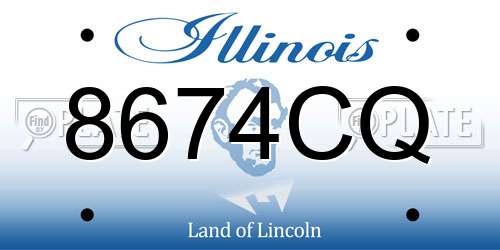 8674CQ Illinois License Plate