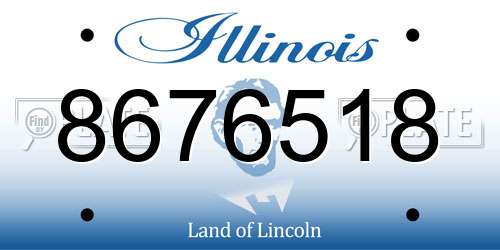 8676518 Illinois License Plate