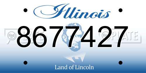 8677427 Illinois License Plate