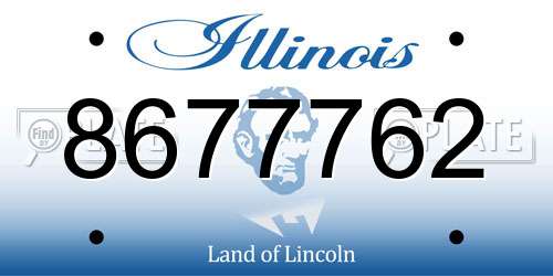 8677762 Illinois License Plate