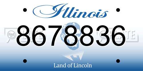 8678836 Illinois License Plate