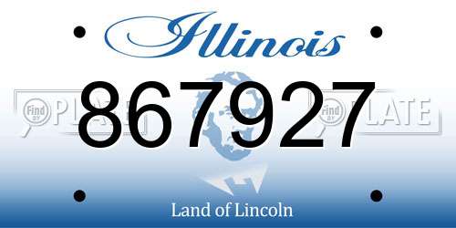 867927 Illinois License Plate