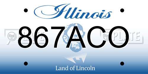 867ACO Illinois License Plate
