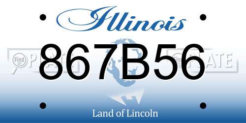 867B56 Illinois License Plate