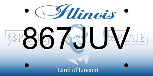 867JUV Illinois License Plate