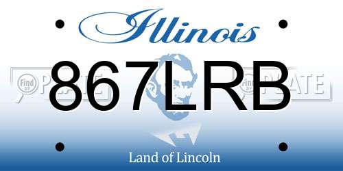 867LRB Illinois License Plate