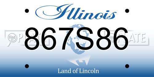 867S86 Illinois License Plate