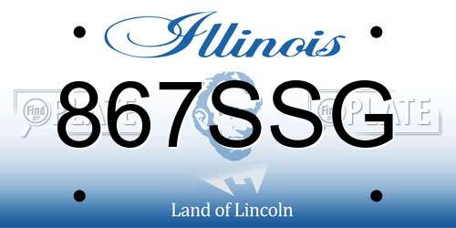 867SSG Illinois License Plate