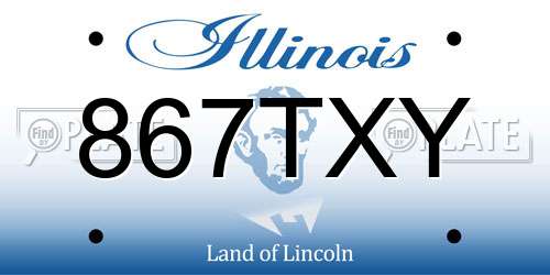 867TXY Illinois License Plate