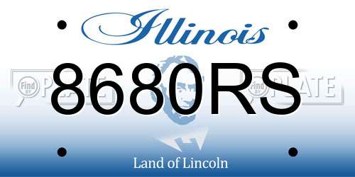 8680RS Illinois License Plate